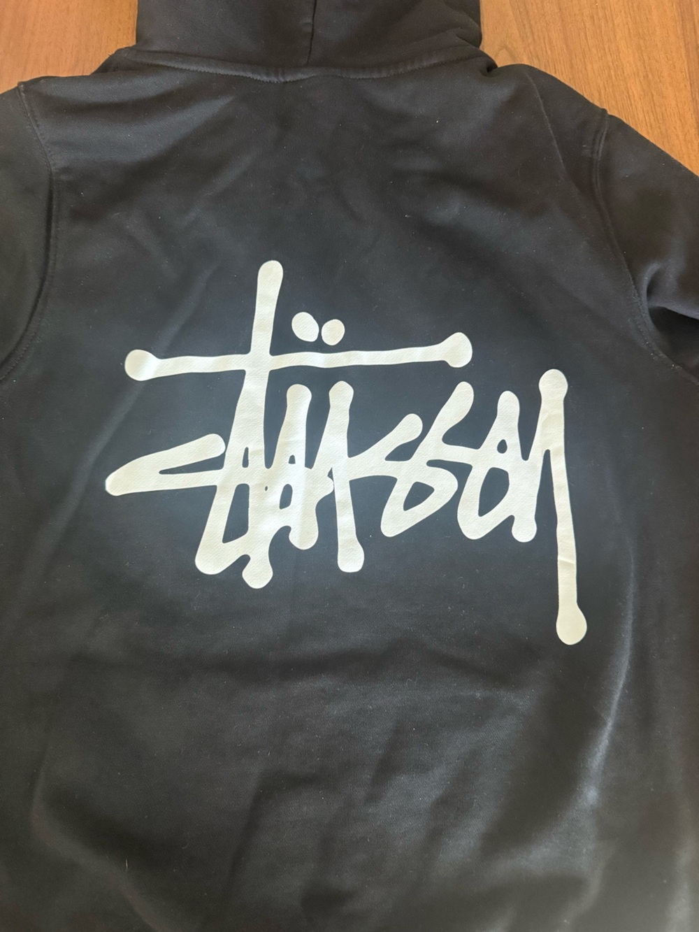 Stussy Black Hoodie with White Logo Never worn